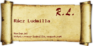 Rácz Ludmilla névjegykártya