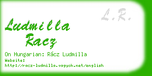 ludmilla racz business card