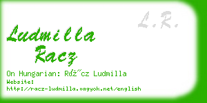 ludmilla racz business card